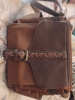 Bueno Leather Crossbody Purse Worth Adjustable Strap.
